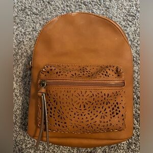 Mini brown backpack